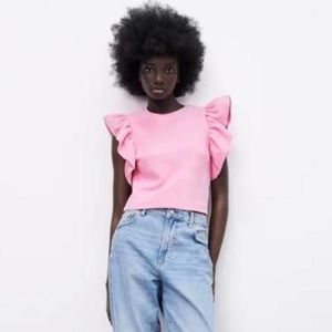 Zara Soft Ruffled Top